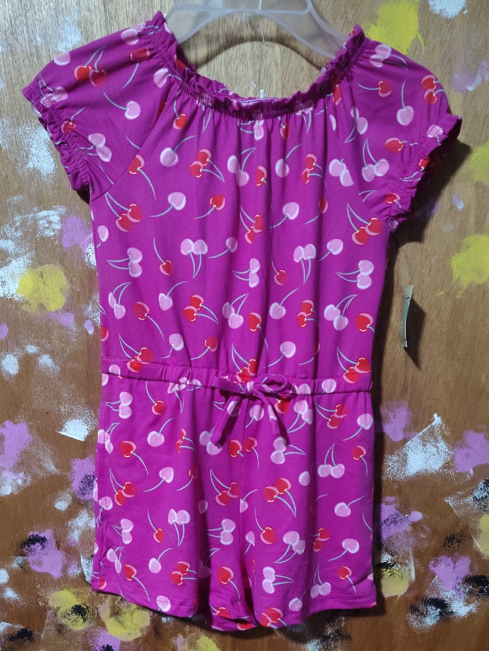 😲🔥🍒 EXTREMELY ME- Girls Pink Cherry Print Dress - 5/6